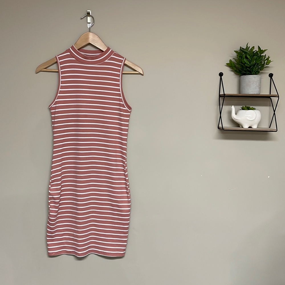 Twik striped dress - White and Pink - Large
